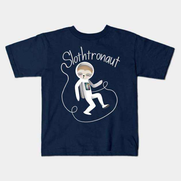 Slothtronaut cute sloth Kids T-Shirt by LovableDuck